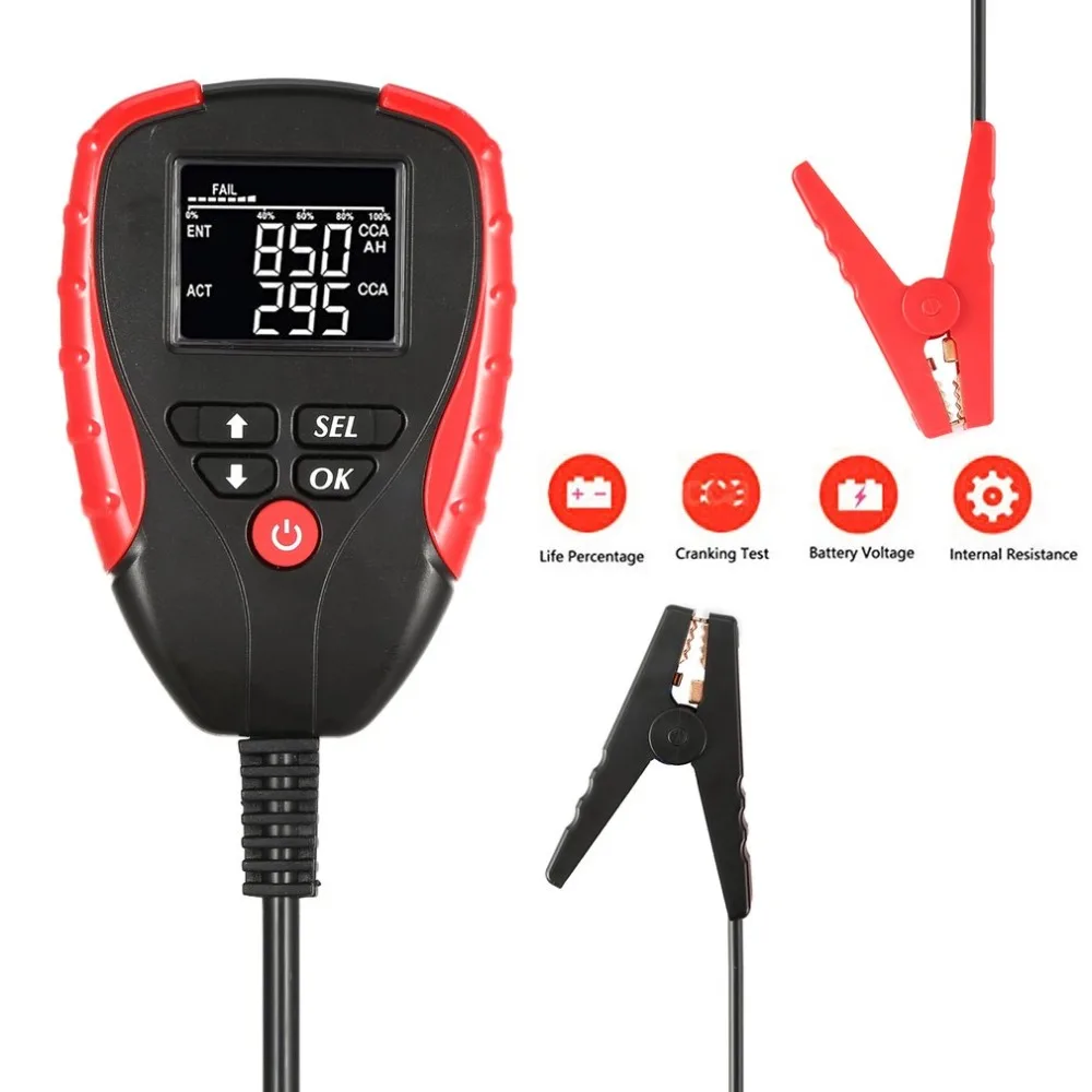 Automotive Load Battery Tester Digital Analyzer Car Vehicle Cell Test