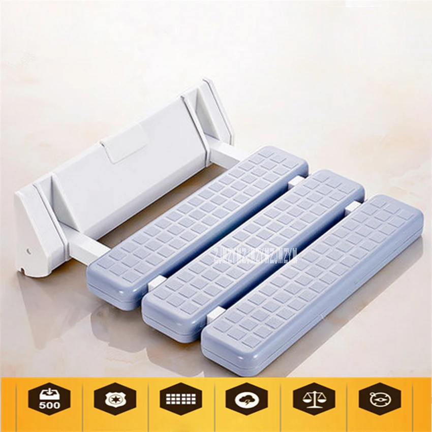 Best Wall Mounted Shower Seat High quality Aluminum Alloy Non slip Bathroom Bath Shower Folding Seat Shower Wall Chair Bathroom Stool