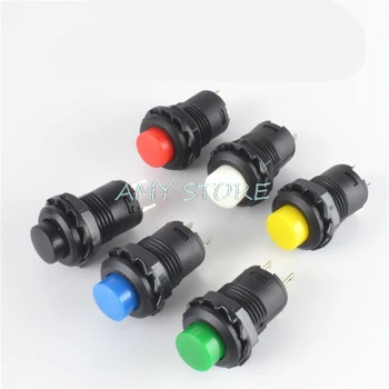 

10pcs Momentary Push Button Switch 12mm Momentary 3A /125VAC 1.5A/250VAC BLACK WHITE YELLOW RED GREEN BLUE DS-227