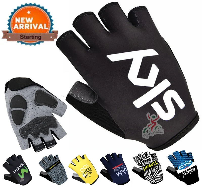 2016 Pro Brand Mountain Road Bike Sports Gloves/100% Lycra Breathable Racing Bicycle Cycle Glove/Black Gel  Pad Cycling Gloves