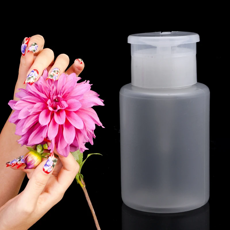 

120ML Nail Art Polish Remover Cleanser Dispenser Empty Container Pump Bottle