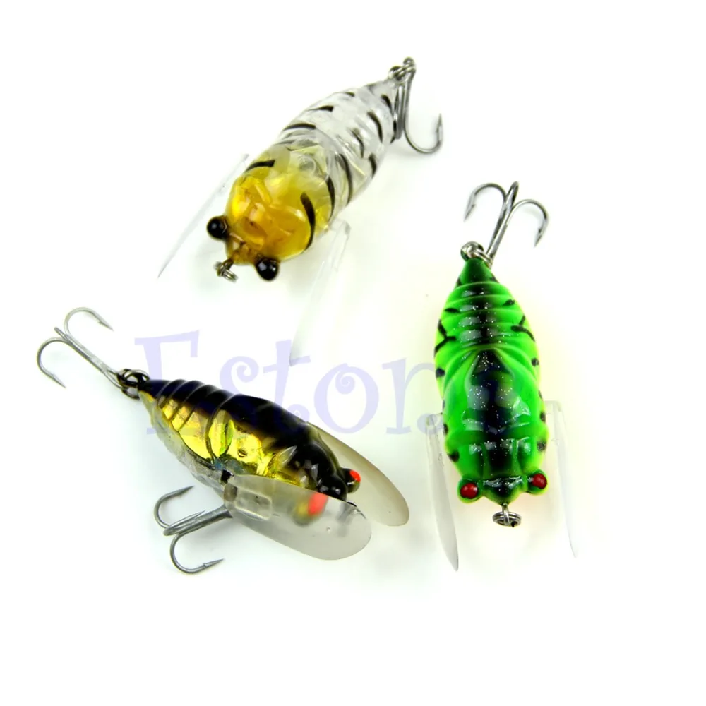 1Pc font b Fishing b font Lures Bass Cicada Baits CrankBait font b Floating b font