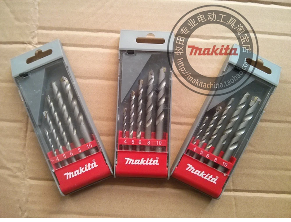 Original Makita D-05175 Impact Drill Bit 5PCS Set Concrete Building Dedicated Drill Bit Electrical Tools Fittings