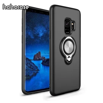 

50pcs Matte Magnetic Stand Protective Back Case For Samsung Note 9 8 S9 S8 A8 Plus 2018 J3 J5 7 2017 Bracket Finger Ring Cover