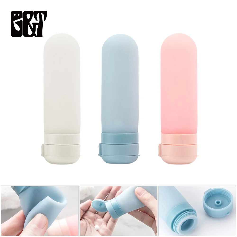 

Portable Leak Proof silicone travel bottle set lotion 45ml Mini Empty Bottle Ultralight Squeezable Empty Container for Shampoo