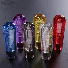 Botão de mudança de carro bolha de cristal acrílico universal em/mt alavanca da engrenagem do carro alavanca cabeça shifter acessórios automóveis