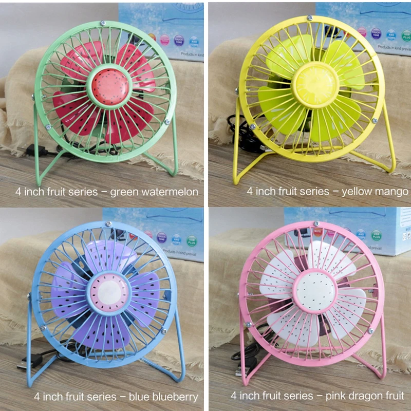

New Mini USB Desk Fan Metal Mute Office Home Car Travel Personal Table Portable Outdoor Cooling Fan 4"/6"
