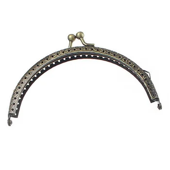 

TFTP-1PC Metal Frame Kiss Clasp Arch For Purse Bag Bronze 12.6cm x 7.7cm