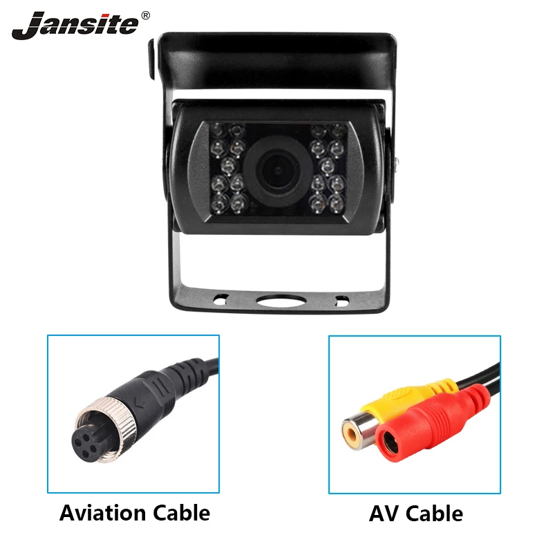 

Jansite 18IR LED light IP68 waterproof HD Night vision camera 12-24V without parking line Reverse Camera Paking System Dustproof