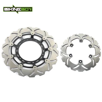 

BIKINGBOY Full Set Front Rear Brake Discs Rotors For YAMAHA XT 660 X Supermoto 2004 -2014 04 05 06 07 08 09 10 11 12 13 14