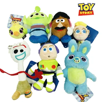 

Stuffed Disney Movie Toy Story 4 FORKY Plush Dolls Mr. Potato Head Ducky Bunny WOODY BUZZ Cotton Pendant Kids Gift Toy