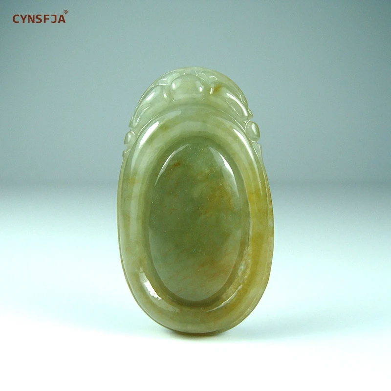 

Rare Certified Natural A Grade Burmese Jadeite Charms Lucky Jade Pendant Ice Green Yellow High Quality Hand Carved Best Gifts