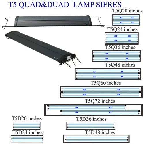 1"-72"/50-180 см T5HO аквариум пресная вода море рыбы цилиндр опорная лампа T5 4 ЛАМПА рама завод. Коралловый лампа. Пресной воды Лам