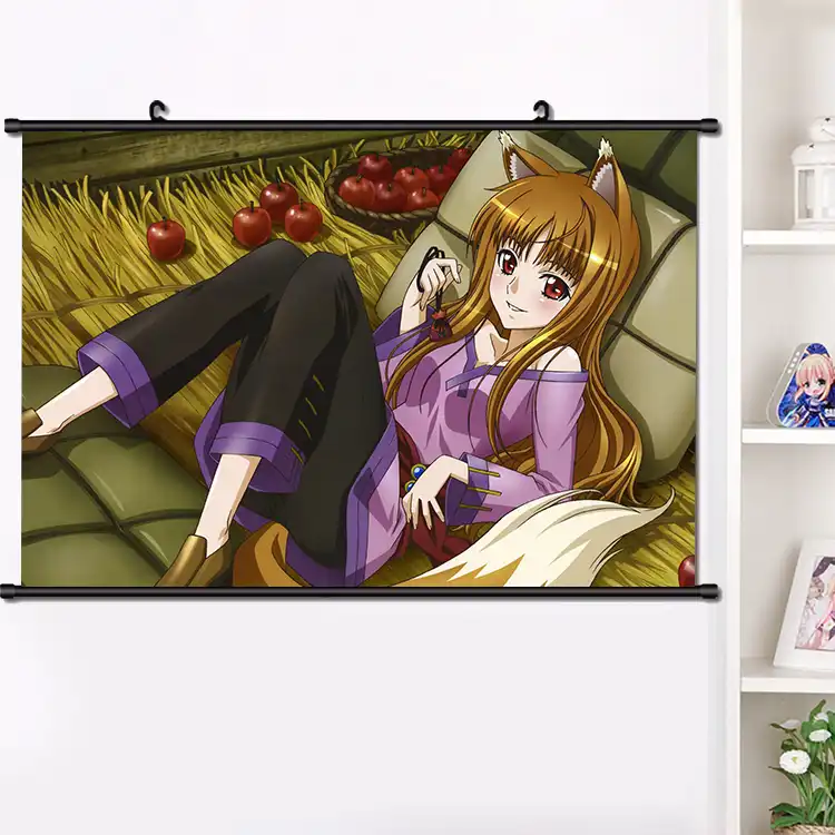 Anime Manga Spice And Wolf Holo Cosplay Wall Scroll Mural Poster Wall Hang Poster Home Decor Art Collection Gift Aliexpress