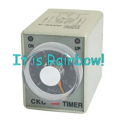 

Free Shipping 12VDC 10min 0-10 m DPDT 8 Pin 8P Terminals Delay Timer Time Relay AH3-3