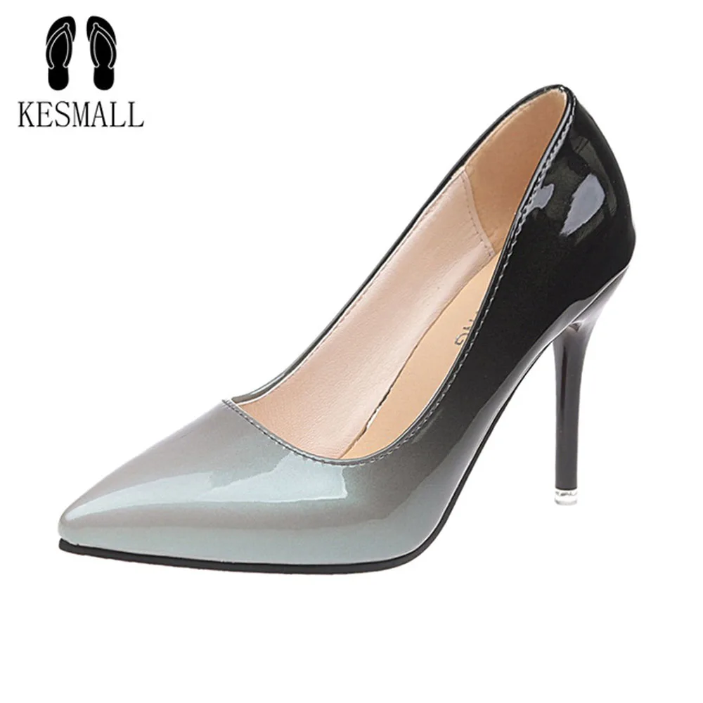 

KESMALL Women Shining Pumps Pointed Toe Career Shoes Stiletto High Heels Shoes Spring Summer Ladies Wedding Party Shoes Size 43