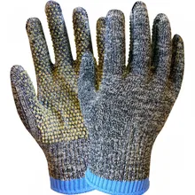 Противоскользящие Арамидные волокна рабочие перчатки 10 Guage камуфляж HPPE ПВХ точки рабочие перчатки