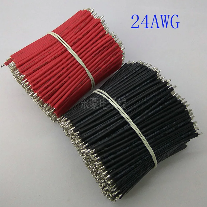 100/pcs.24AWG красный оловянный электронный кабель, 70 мм электронные компоненты, DIY Панель провода