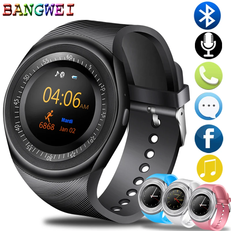 

BANGWEI Smart Watch Support SIM TF Card With Whatsapp Facebook Android Phone Sport Pedometer Men Women Smartwatch Relogio 380mAh