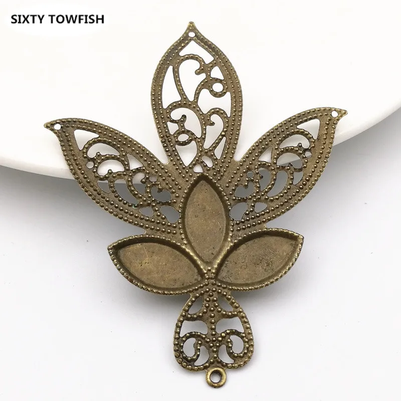 20 шт. Бронзовые Подвески в античном стиле 58 х72 мм|filigree flower|jewelry diy componentsmetal filigree |