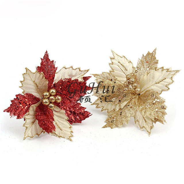 white christmas colorful artificial flower for christmas tree decoration 22cm gold gauze christmas wreath high - White Christmas Wreath white christmas colorful artificial flower for christmas tree decoration 22cm gold gauze christmas wreath high - White Christmas Wreath
