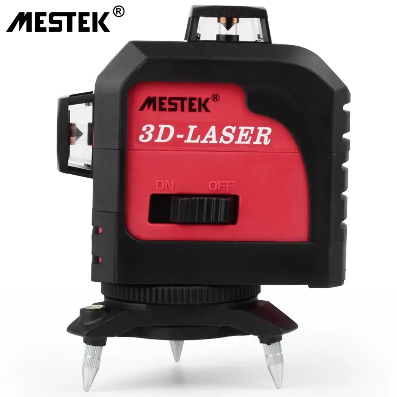 

MESTEK 12 Lines 3D Laser Level Self-Leveling 93T 360 Horizontal and Vertical Cross Red Laser Beam Line Nivel Laser Leveling tool