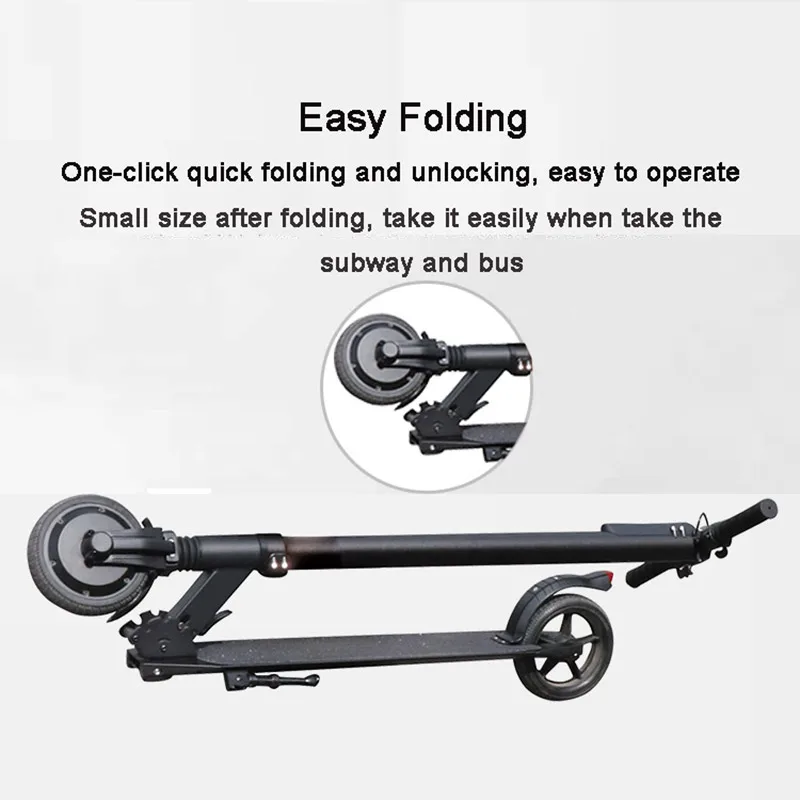 Cheap Folding Electric Scooter Electric Scooter 250W Motor LCD Display Screen 3 Speed Modes 5.5 Inches Solid Anti-Skid Tire E Scooter 2