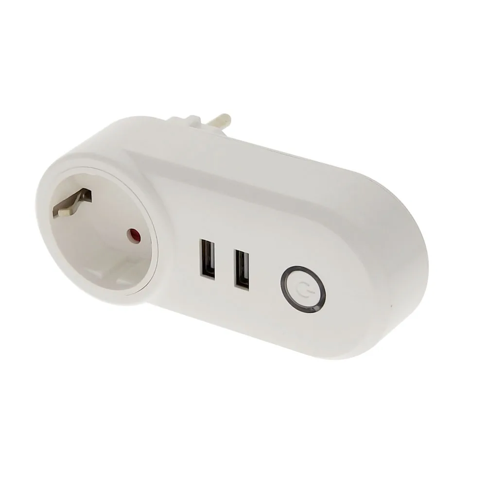 WI FI Smart Plug с двойной Порты USB розетка таймером Беспроводной Outlet голос Управление