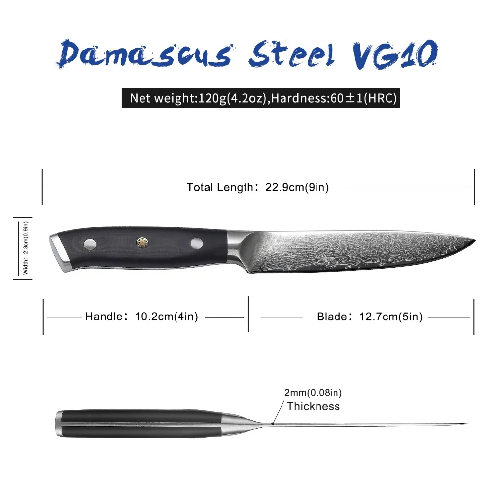 SUNNECKO 3 шт. набор ножей из дамасской стали японский VG10 Core шлифовальные G10 Ручка шеф-повара Мясорубка Кук Santoku нож для очистки овощей