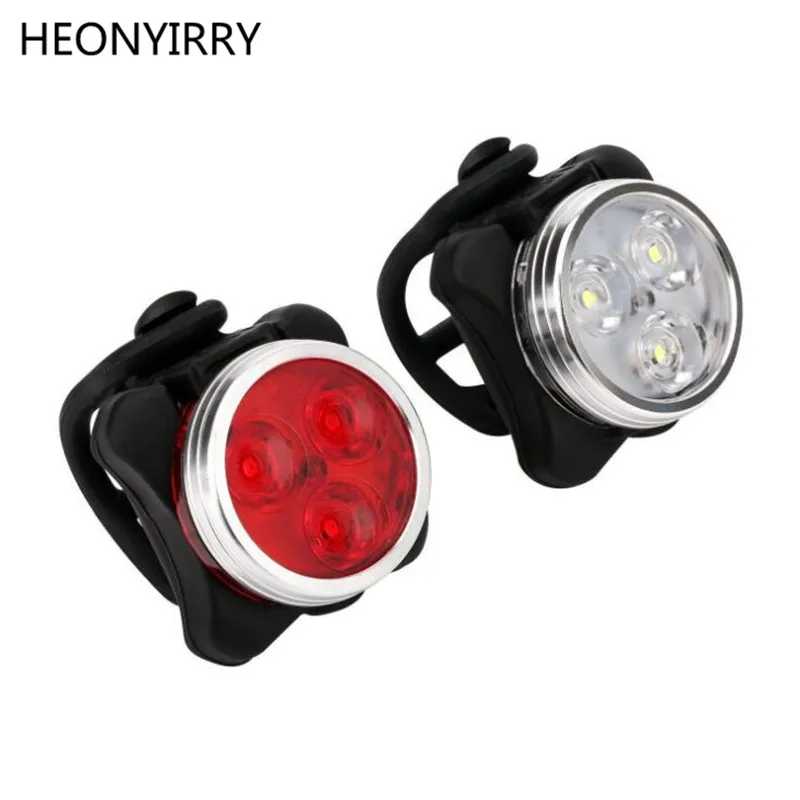 Shockproof LED USB Rechargeable Bike Front Rear Lamps Head Tail Lights Combo Set