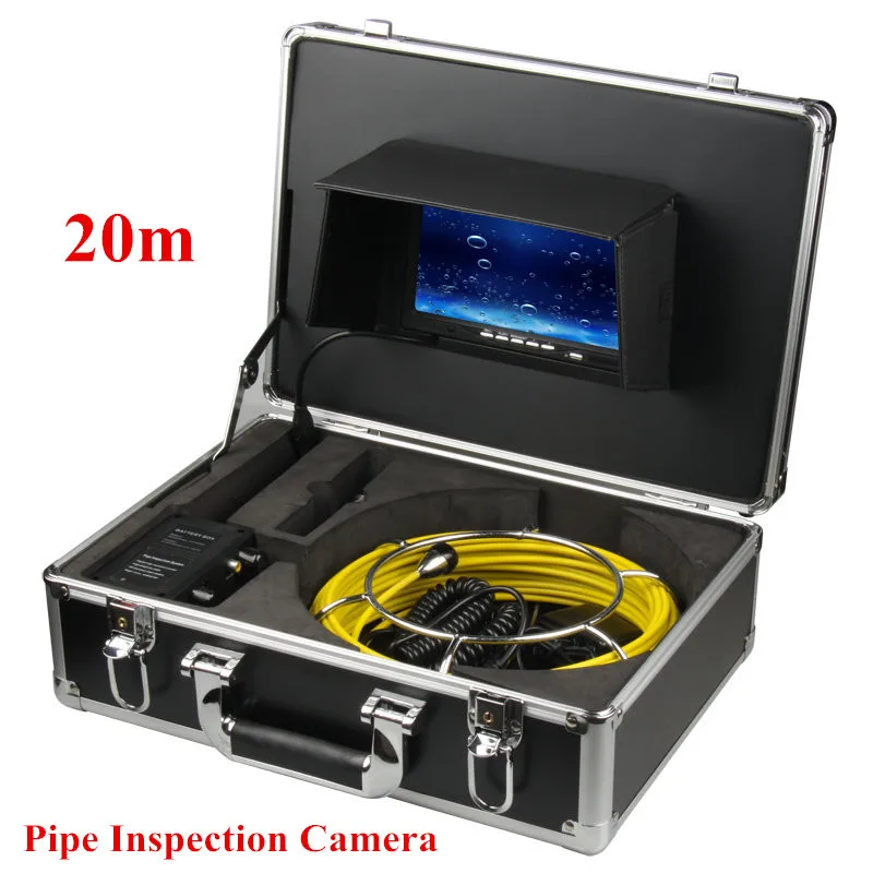 

7 inch Plumbing Detector 20M Fiberglass Cable Waterproof Sewer Pipe Inspection Camera System Used for Pipeline Inspection
