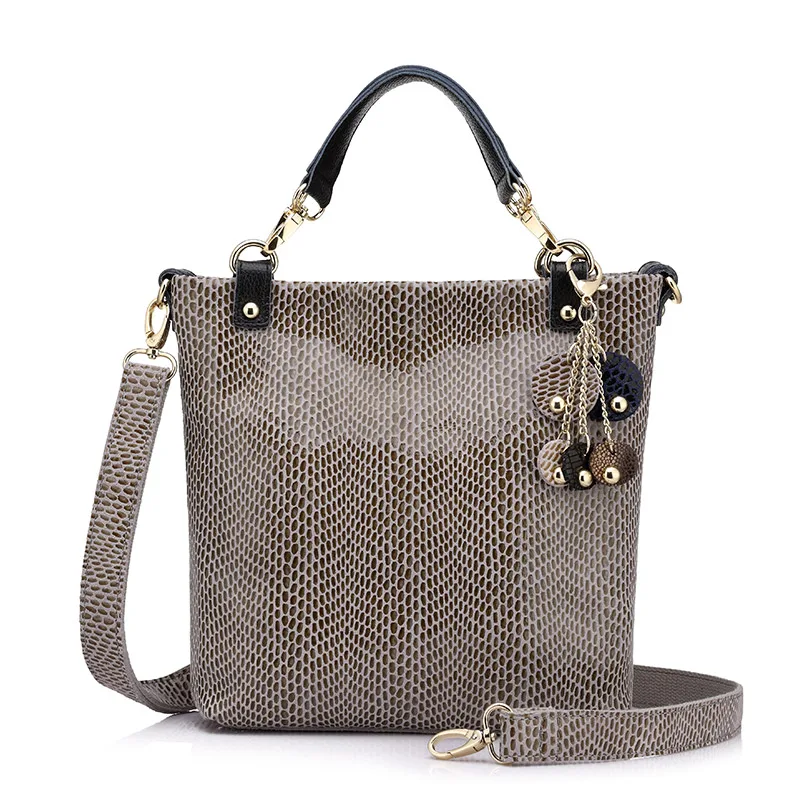 Realer сумки для женщин женская сумка кросс-боди сумки высокого качества модные сумки натуральная кожа женская сумка - Цвет: Gray