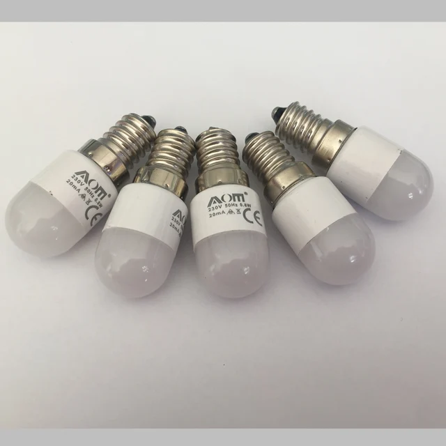 5PCS LED Light Bulbs for Singer Home Sewing Machine 0.8W 230 Volts Push