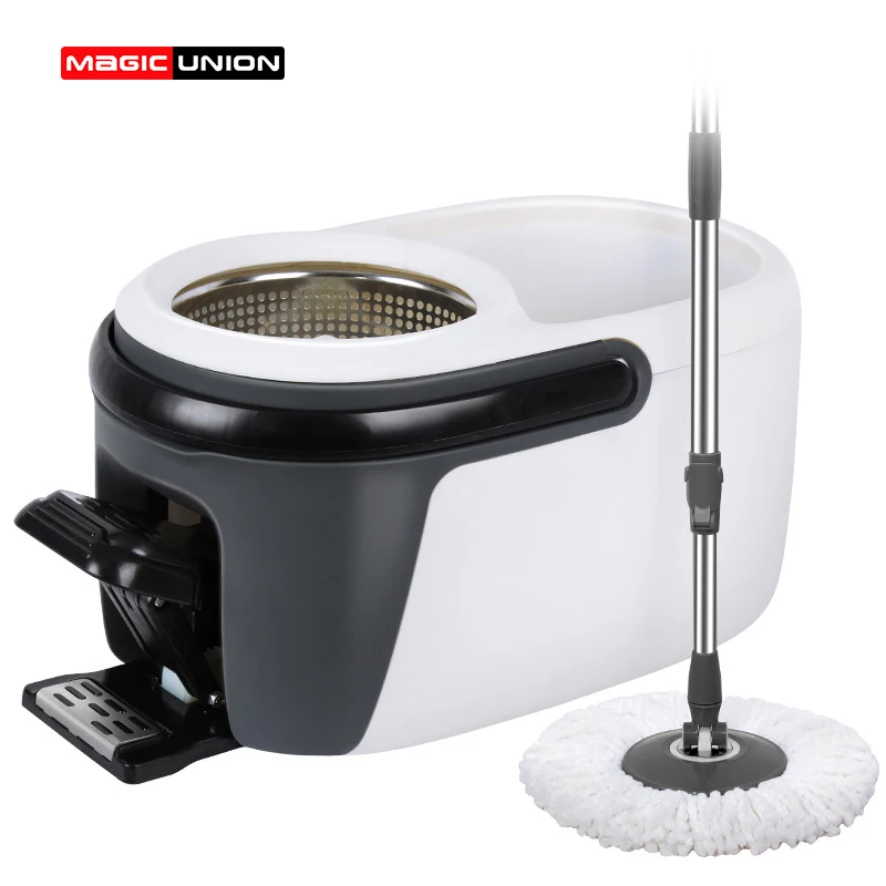 Magic Union Four drive Cleaning Mop Bucket Set Microfiber Cleaning Mop