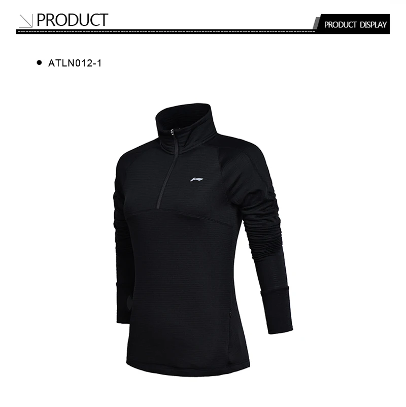 Li-Ning женский топ для бега, футболки с длинным рукавом, теплые флисовые облегающие спортивные футболки с удобной подкладкой ATLN012 WTL1394