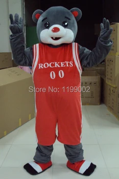 

Rocket Bear Mascot also Bear Costumes Halloween Mascot Adult Fancy Dress express it in Grey Bear free shipping