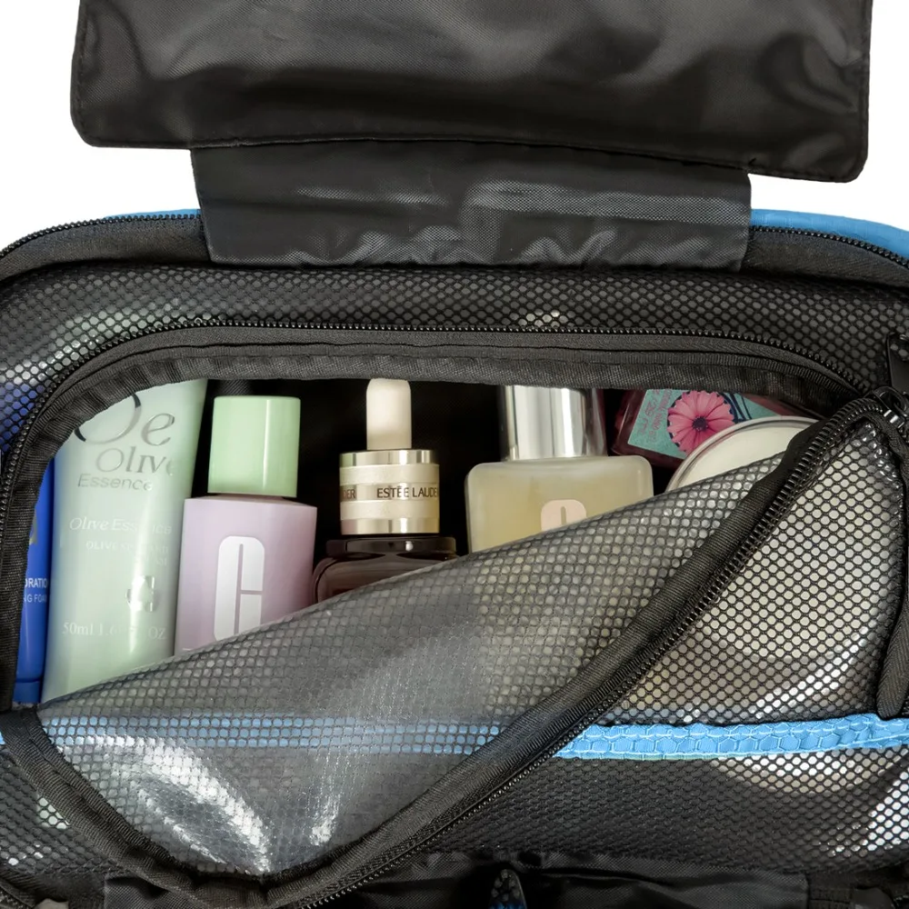 BAGSMART السفر أكياس تغليف اليد المحمولة النايلون حقيبة مستحضرات تجميل خفيفة الوزن السفر التجميل حقيبة حقيبة مستحضرات تجميل للجنسين الأمتعة