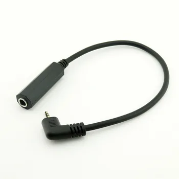 

1pcs 6.35mm Female to 3.5mm 1/8" Male 90 Degree Angled Audio Adapter Lead Cable 1ft