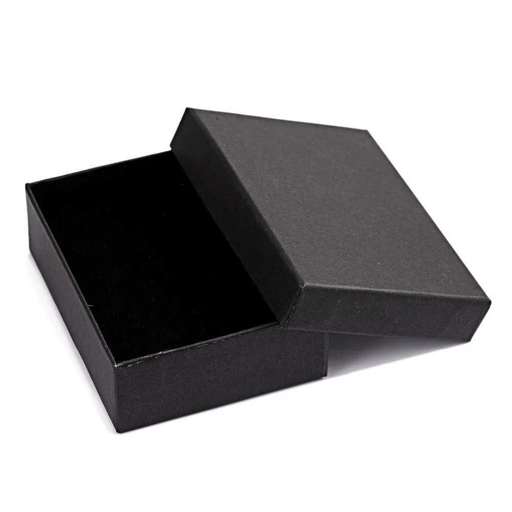 1pcs Black White Jewelry Organizer Box Square Earring Necklace Engagement Ring Bracelet Storage Display Box Gift Box Holder Case