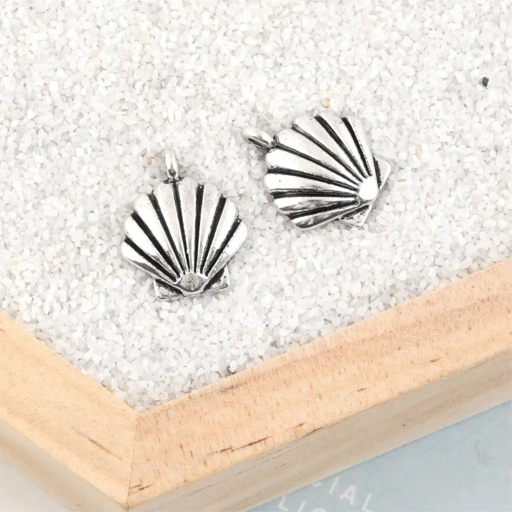 40 шт. Серебряный летний кулон на пляж Подвески ручной работы 17X14mm A2053|Шармы| |