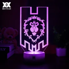 СВЕТОДИОДНЫЙ 3D светильник World of Warcraft, кольца с этническими мотивами, дистанционное управление, ночник, USB, декоративная настольная лампа, детский подарок