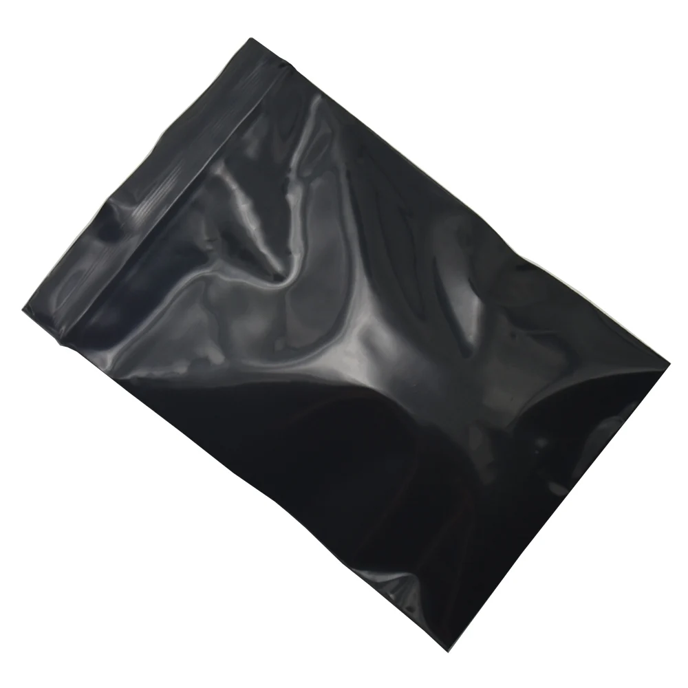 Черные непрозрачные пакеты для хранения на молнии, упаковочные мешочки многоразовые закрывающиеся Ziplock, упаковка для мелочей, посылка