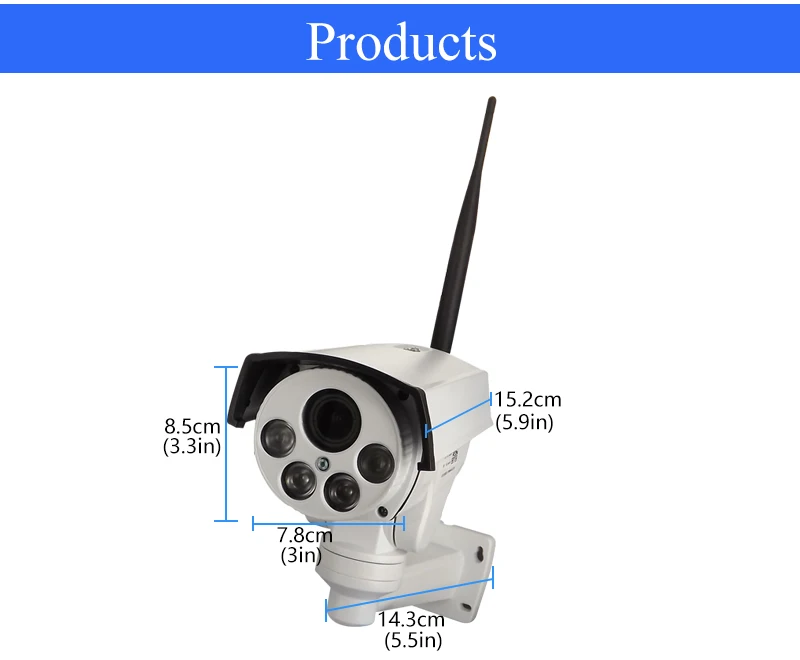 Starlight аудио PTZ наружная IP камера 1080P провод WiFi sony Pan Tilt Автоматический зум 2MP FULL HD пуля SD карта onvif ночное видение 50 м