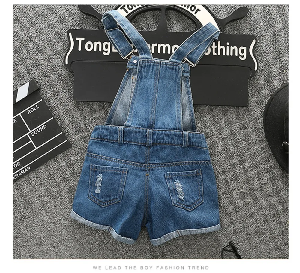 Chumhey 2-12T Kids Overalls Summer Boys Girls Denim Shorts Jeans Tollder Rompers Children Clothes Bebe Jumpsuit Child Clothing,boys jeans