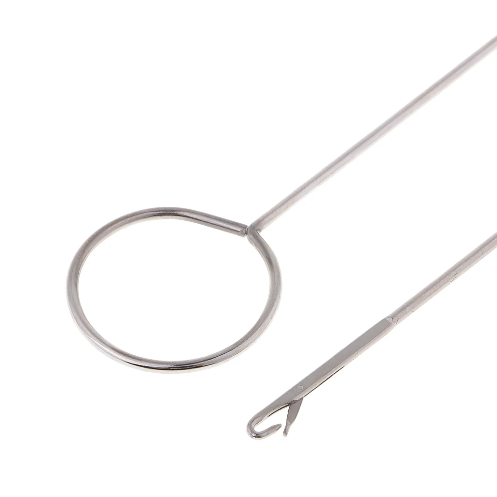 Pack of 10 Latch Hook Eye Loop Turner for Button Loops,Frog Closures String Belts