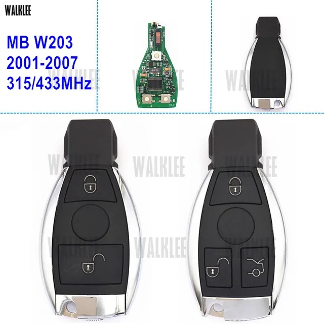WALKLEE Remote Smart Key Fit for Mercedes Benz C Class W203 AMG Turbo