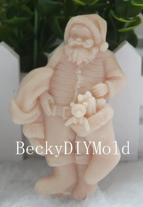 Molde de silicona para jabón hecho a mano, herramienta para manualidades DIY, padre de Navidad Molde de silicona para jabón hecho a mano, herramienta para manualidades DIY, padre de Navidad