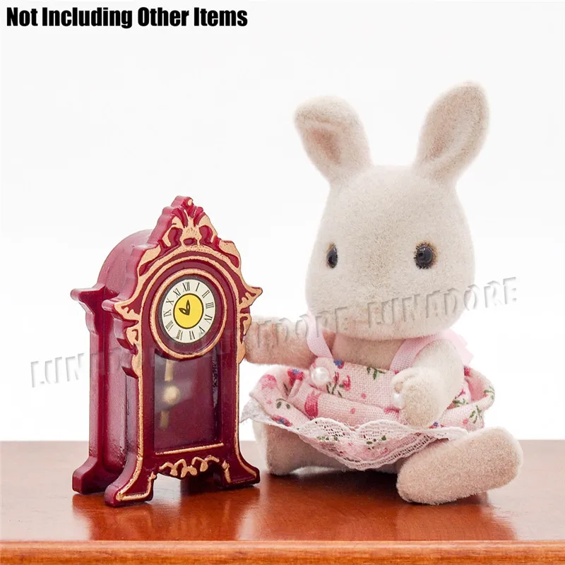 Odoria 1:12 винтажные настольные маятниковые часы антикварные часы для Деда миниатюрные кукольный домик аксессуары для мебели