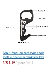 Multifunctional EDC tool card with nail opener bottle opener key holder with small tools