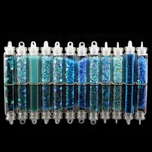 Тот же цвет 12 различных блеск порошок сердце/Звезда блестки для нейл Арта(искусство украшения ногтей) стразы маникюр украшения эпоксидная смола, форма наполнения